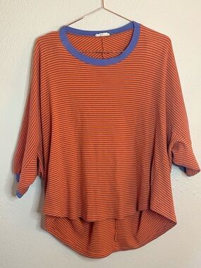 Easel Oversized Orange Purple Striped High Low Top M